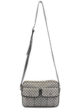 Grey Monogram Messenger Crossbody Bag