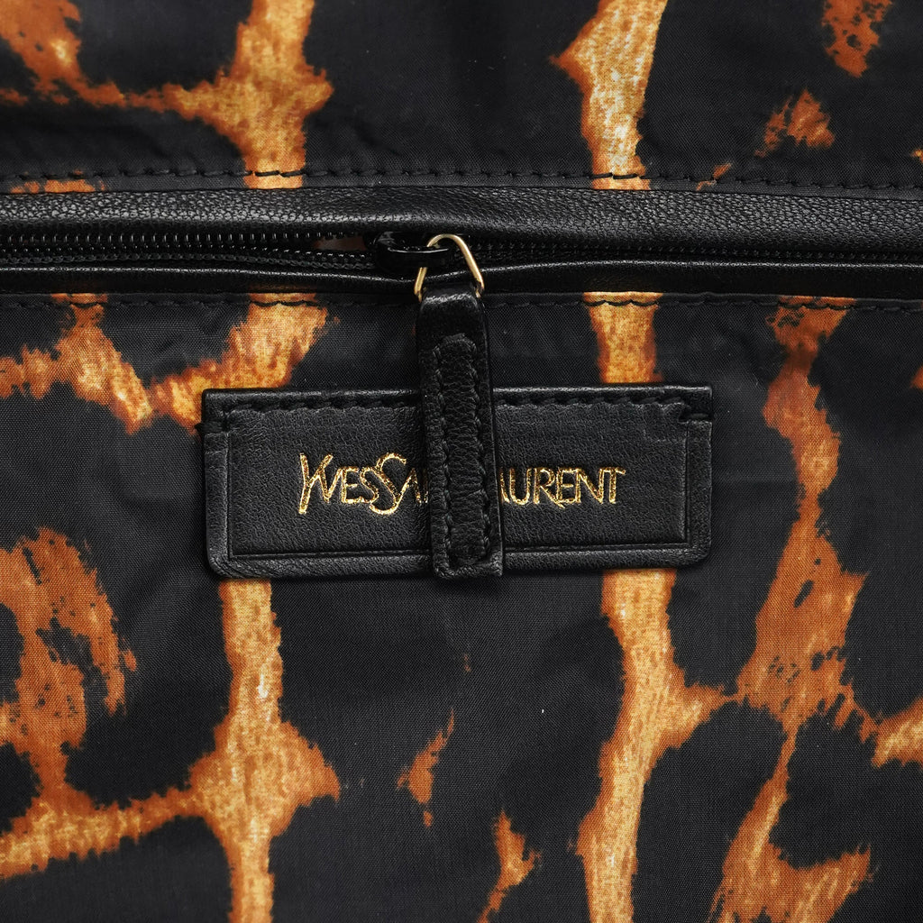 Leopard Nylon Y Boston bag