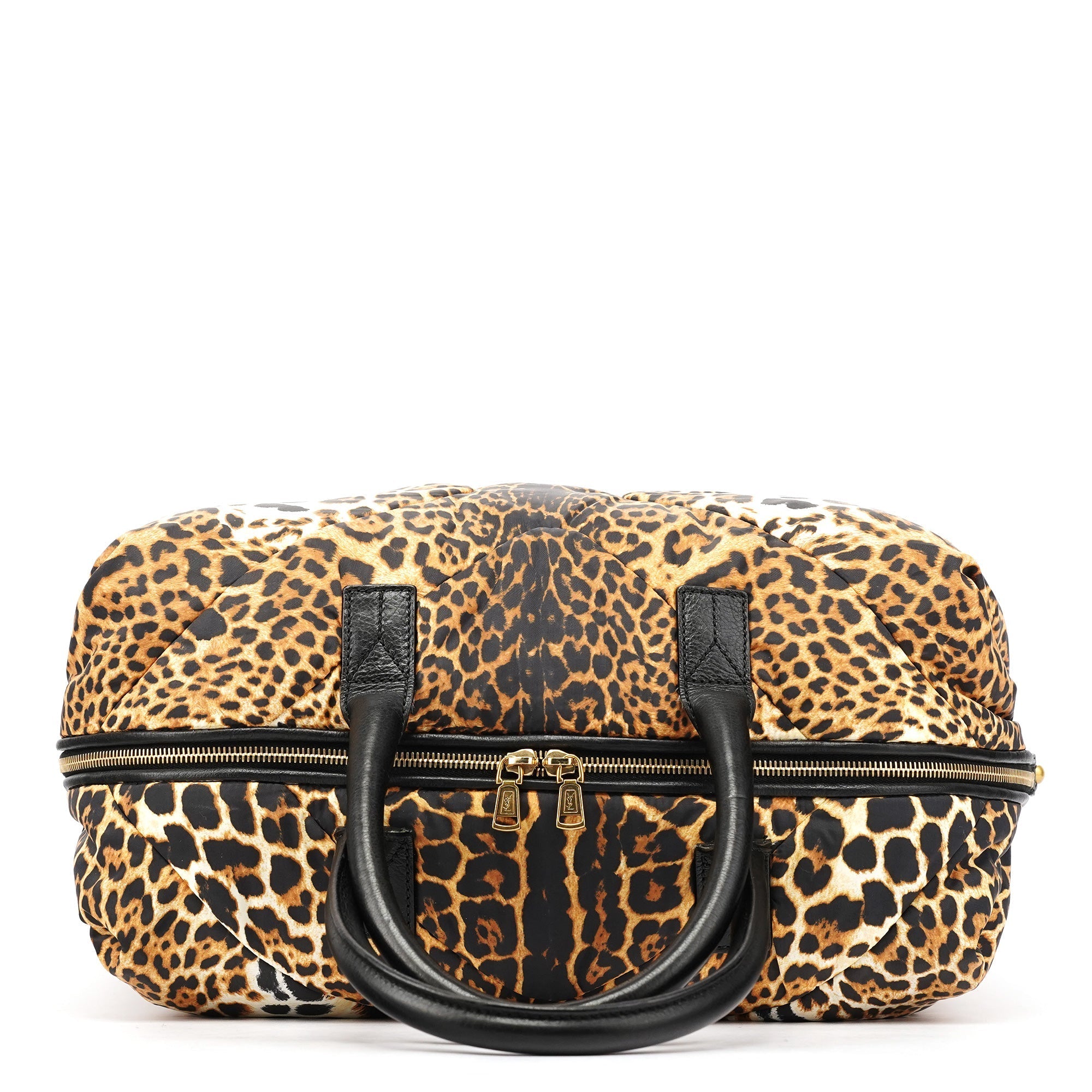 Leopard Nylon Y Boston bag