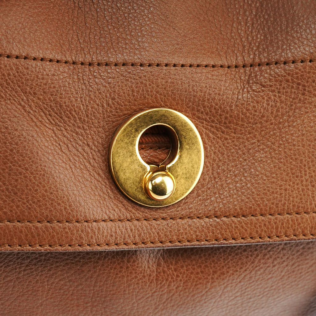 Light Brown Leather Muse Two Bag