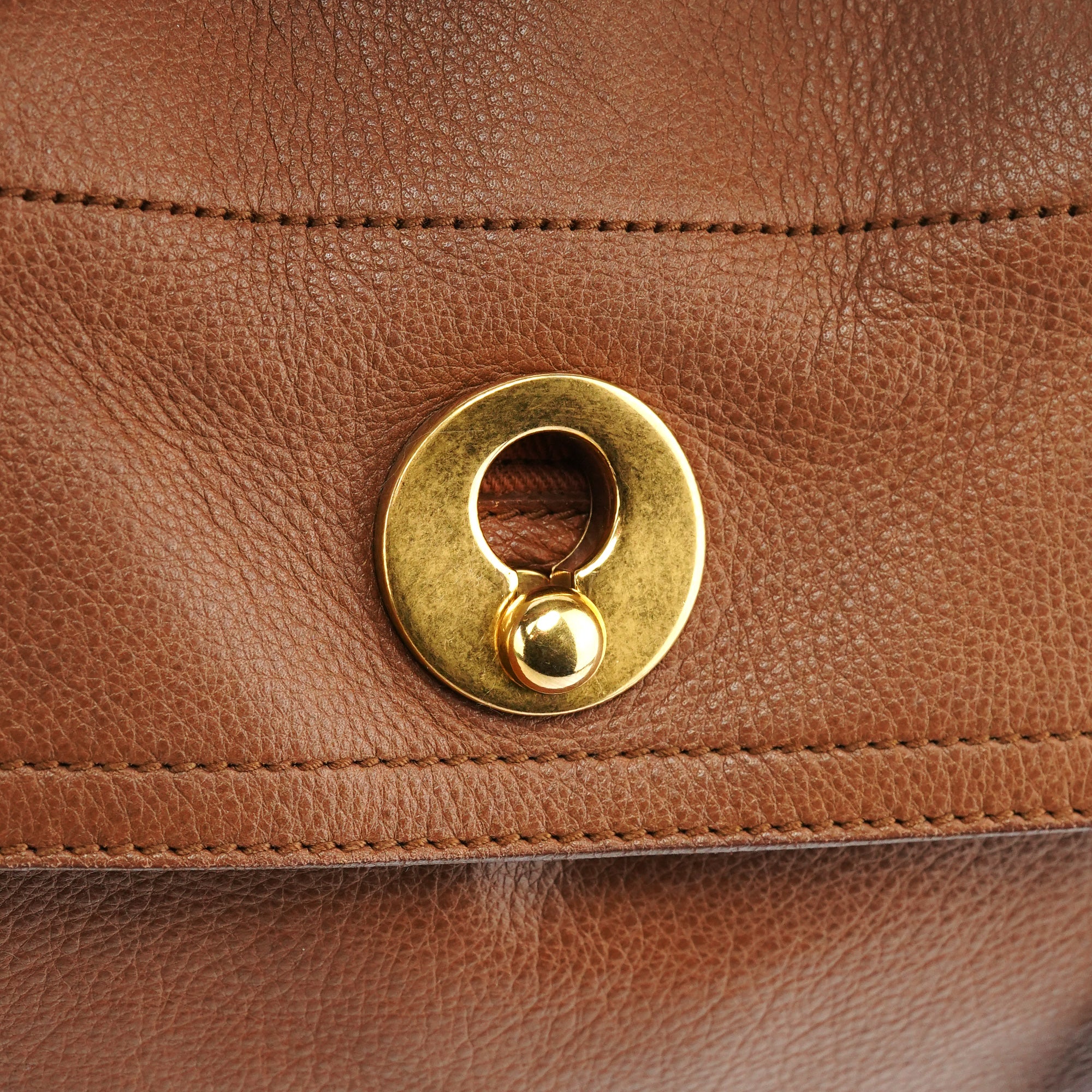 Light Brown Leather Muse Two Bag