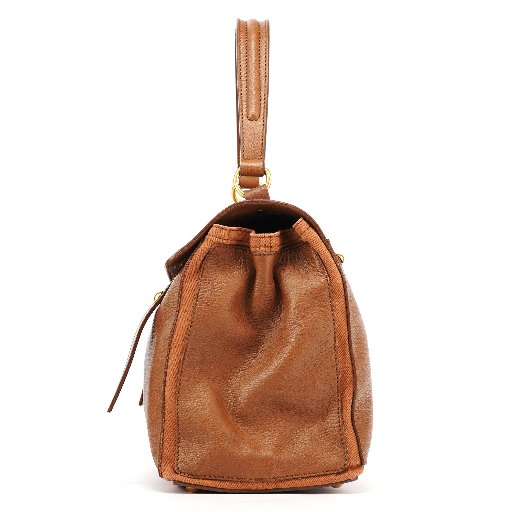 Light Brown Leather Muse Two Bag