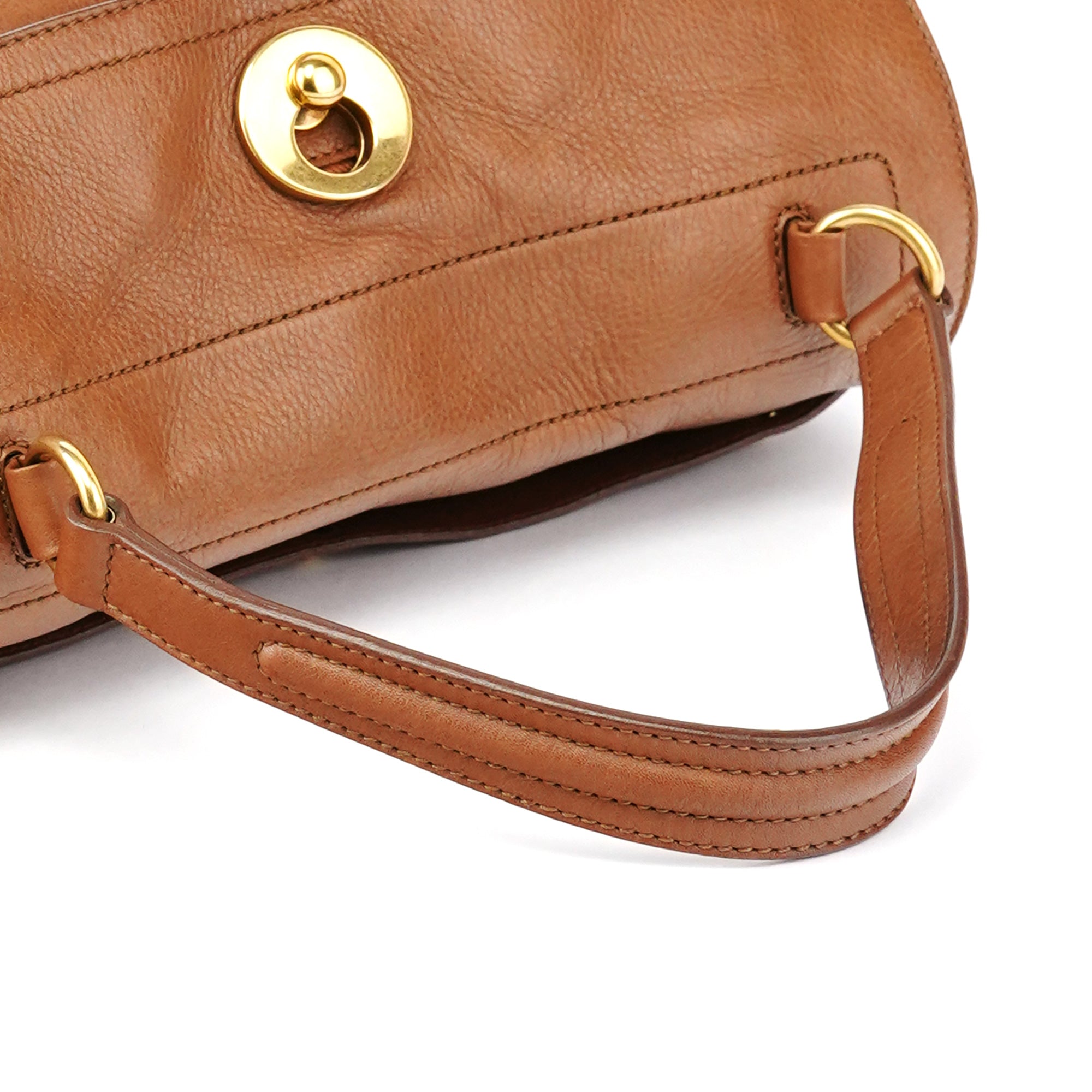 Light Brown Leather Muse Two Bag