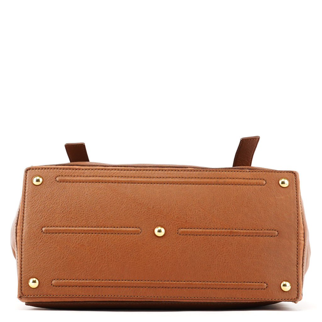 Light Brown Leather Muse Two Bag