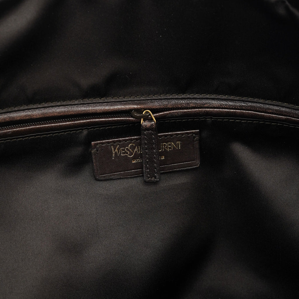 Light Brown Patent Leather Muse Tote Bag