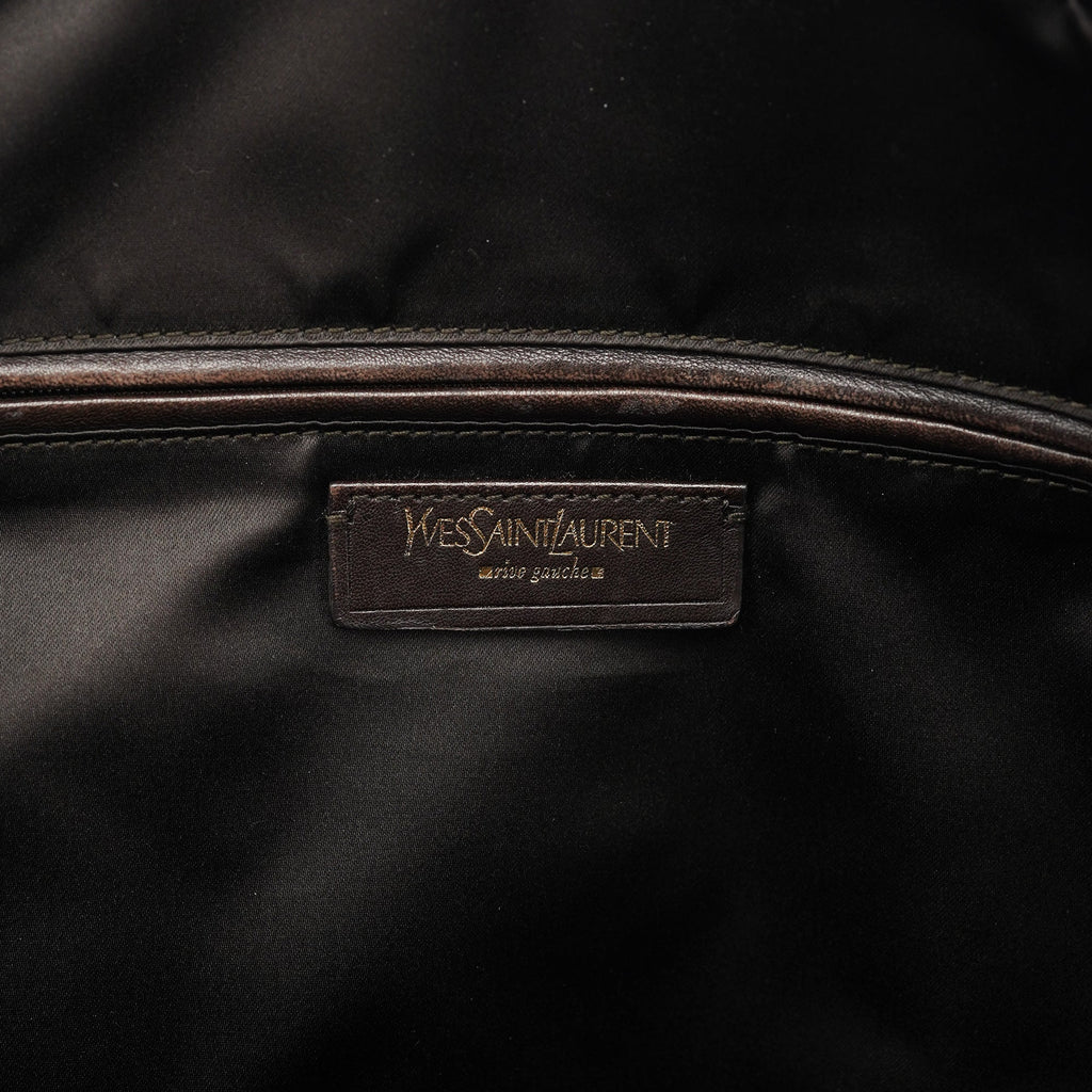 Light Brown Patent Leather Muse Tote Bag