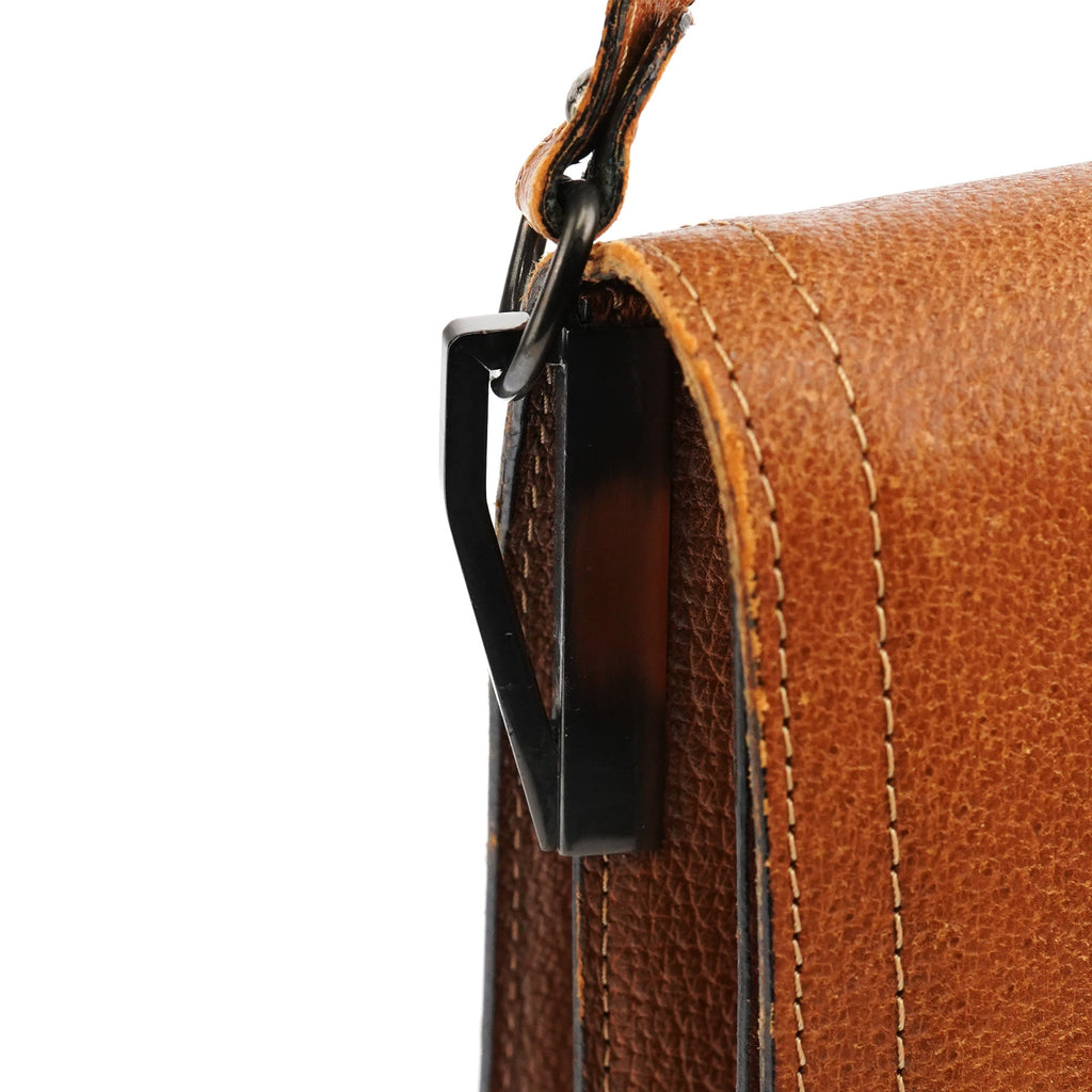 Light Brown Quilted Leather Shoulder Bag