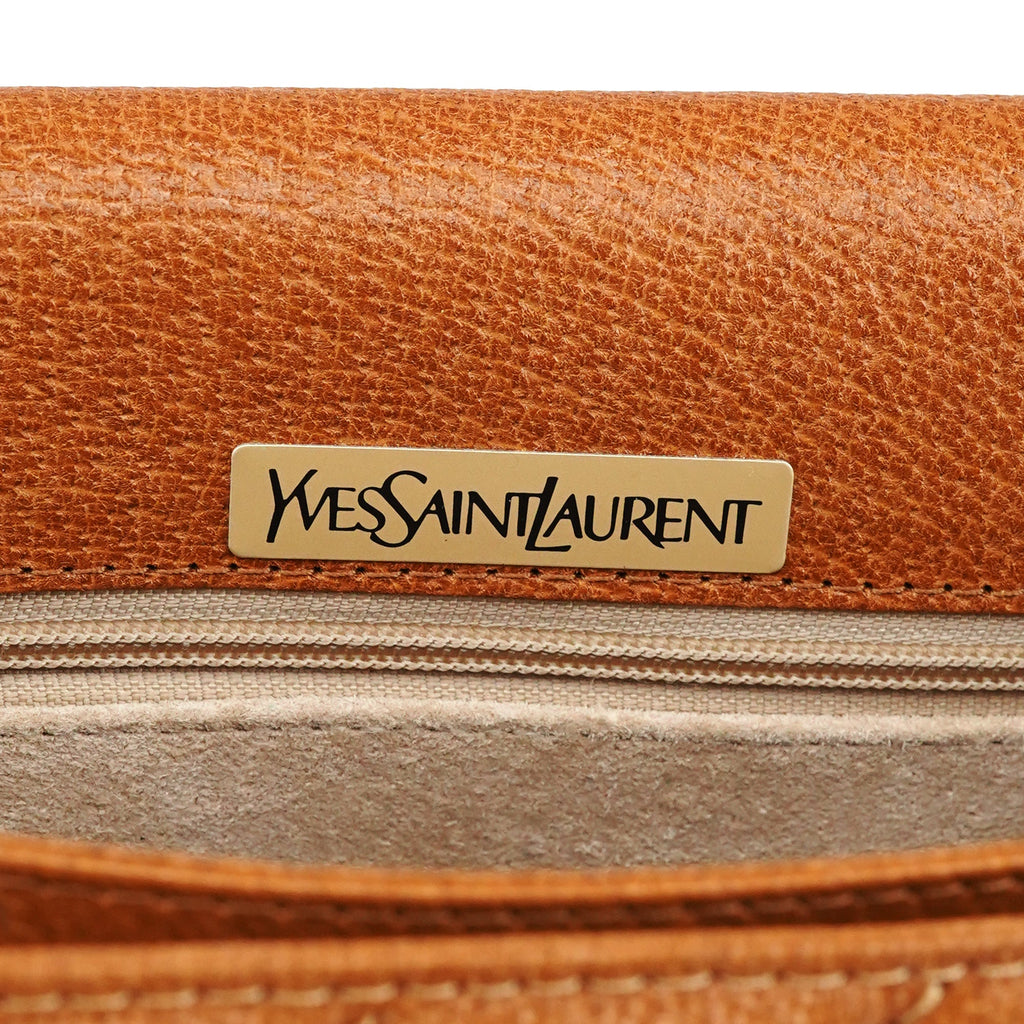 Light Brown Quilted Leather Shoulder Bag
