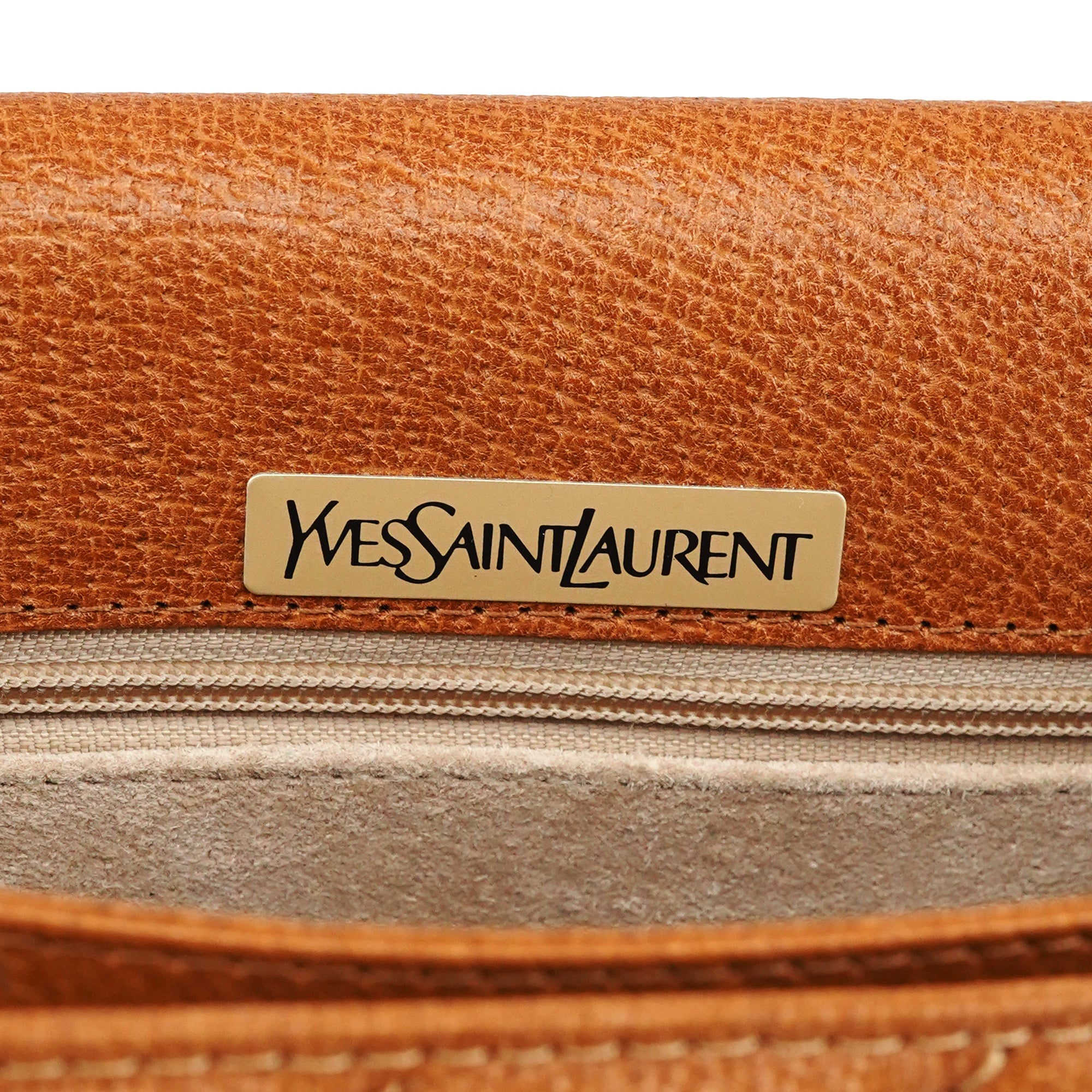 Light Brown Quilted Leather Shoulder Bag