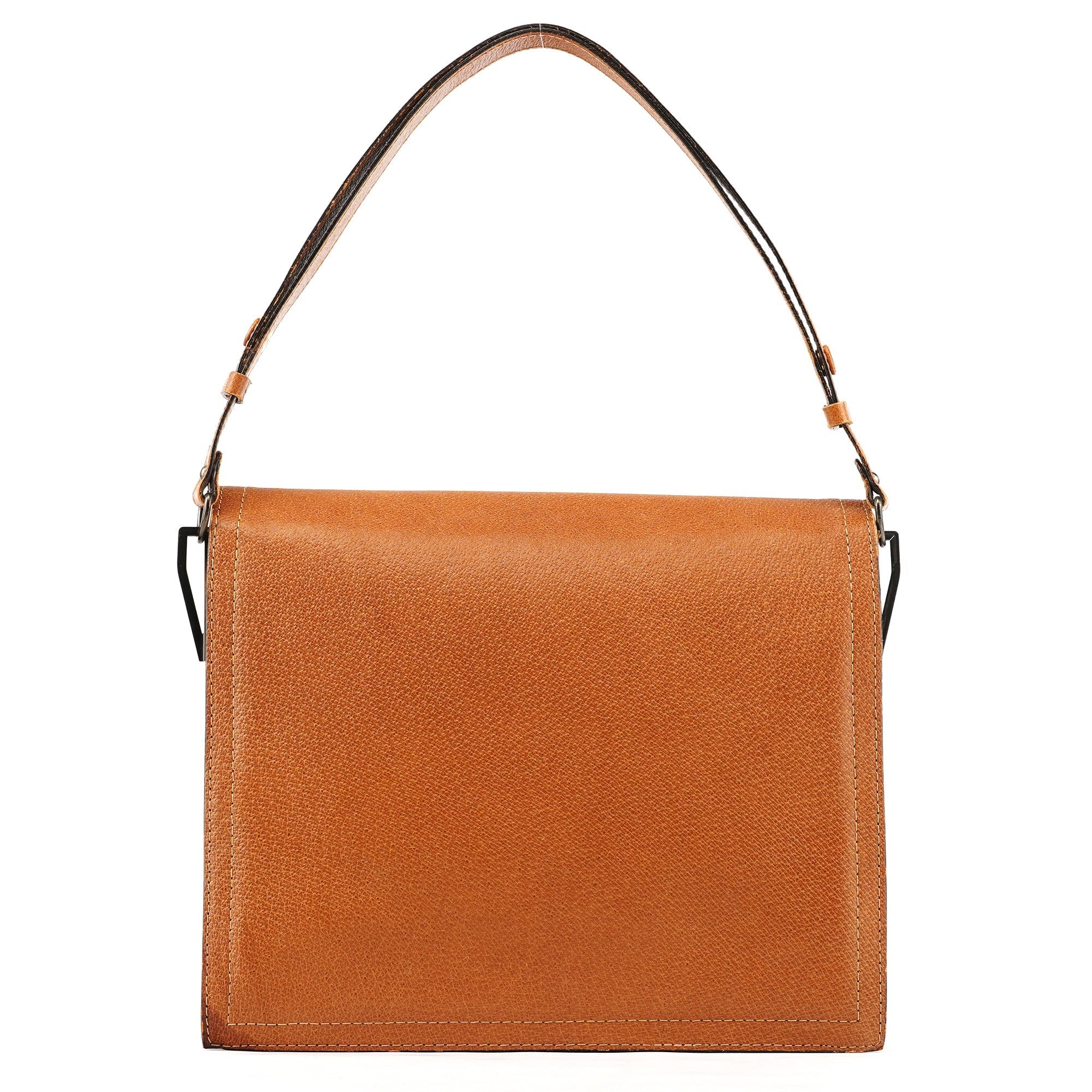 Light Brown Quilted Leather Shoulder Bag