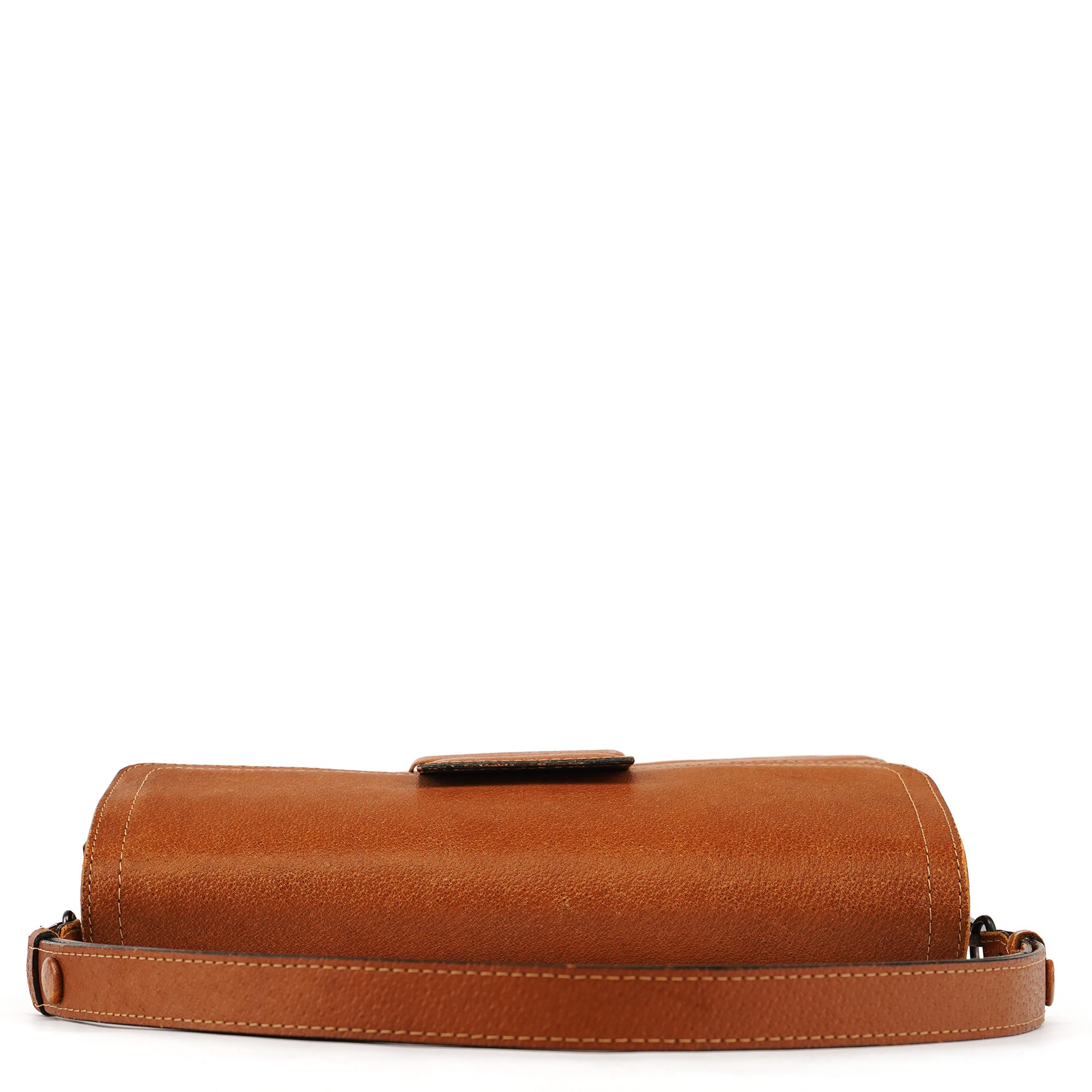 Light Brown Quilted Leather Shoulder Bag