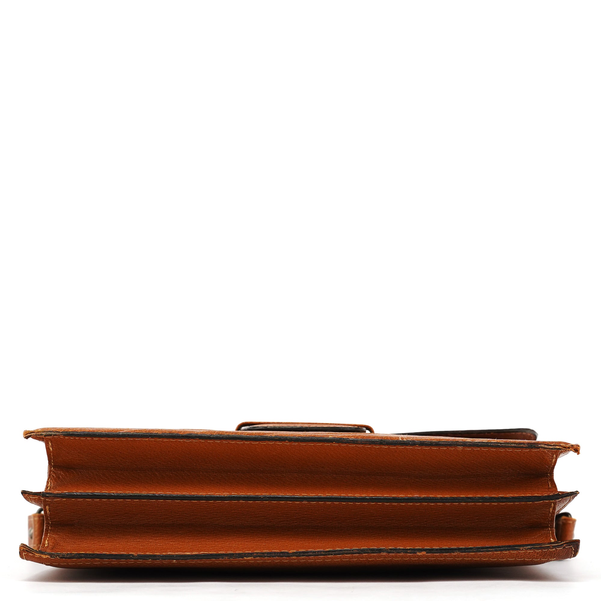 Light Brown Quilted Leather Shoulder Bag