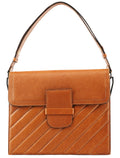 Light Brown Quilted Leather Shoulder Bag