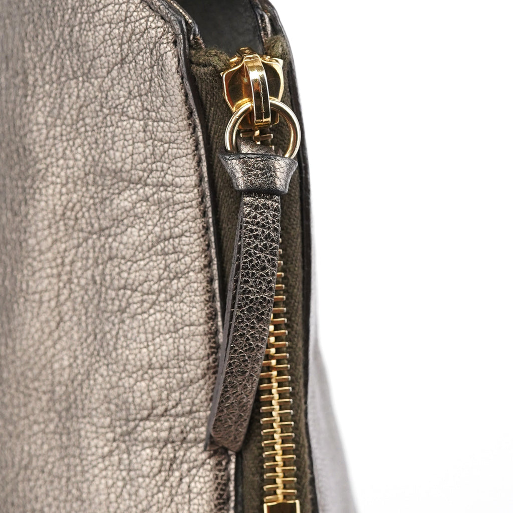 Metallic Leather Metropolis Shoulder Bag