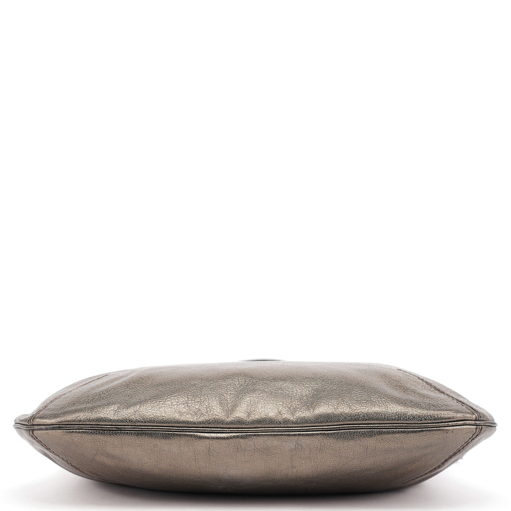 Metallic Leather Metropolis Shoulder Bag