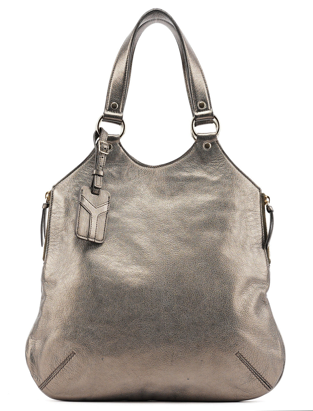 Metallic Leather Metropolis Shoulder Bag