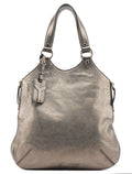 Metallic Leather Metropolis Shoulder Bag