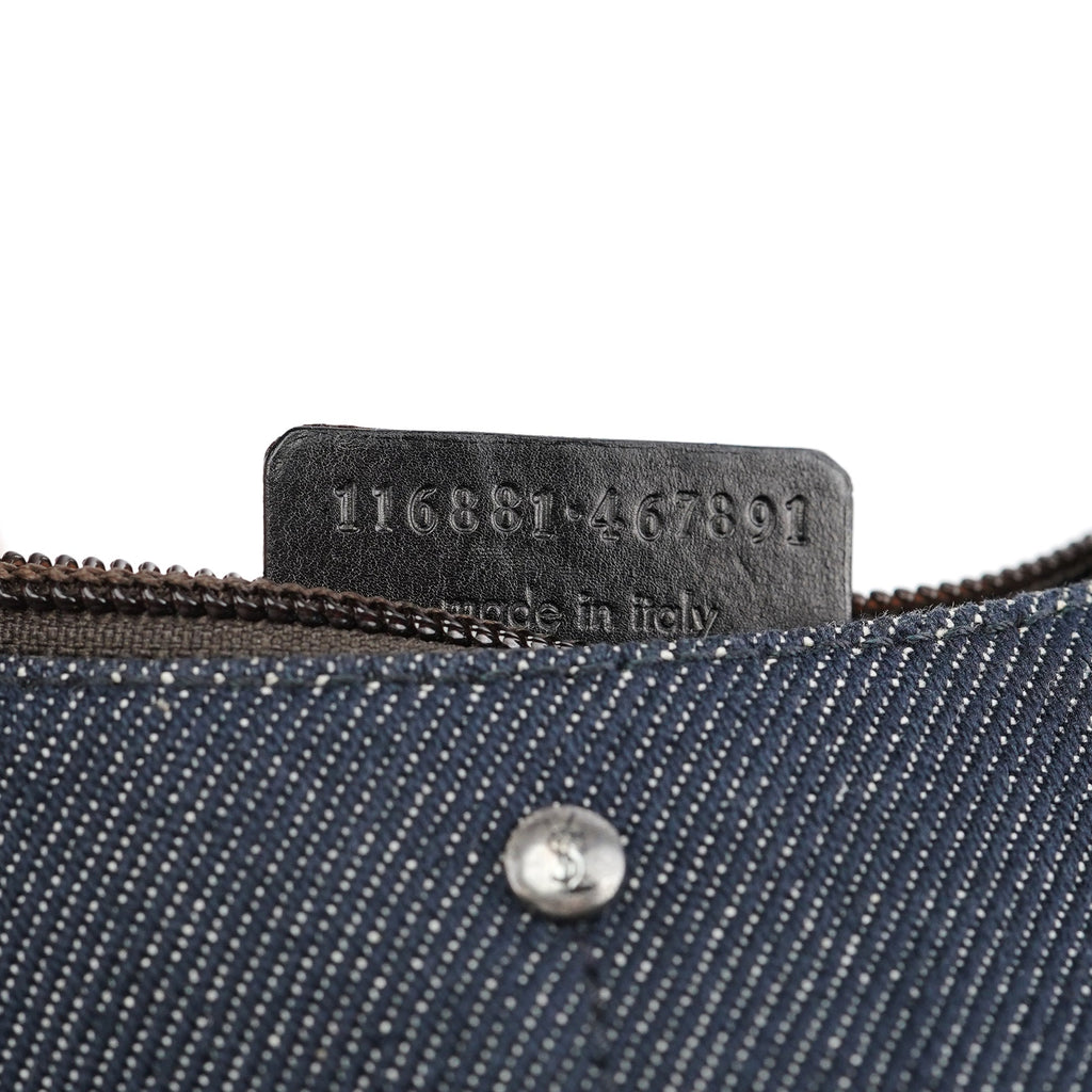 Navy Denim Mini Hobo Bag
