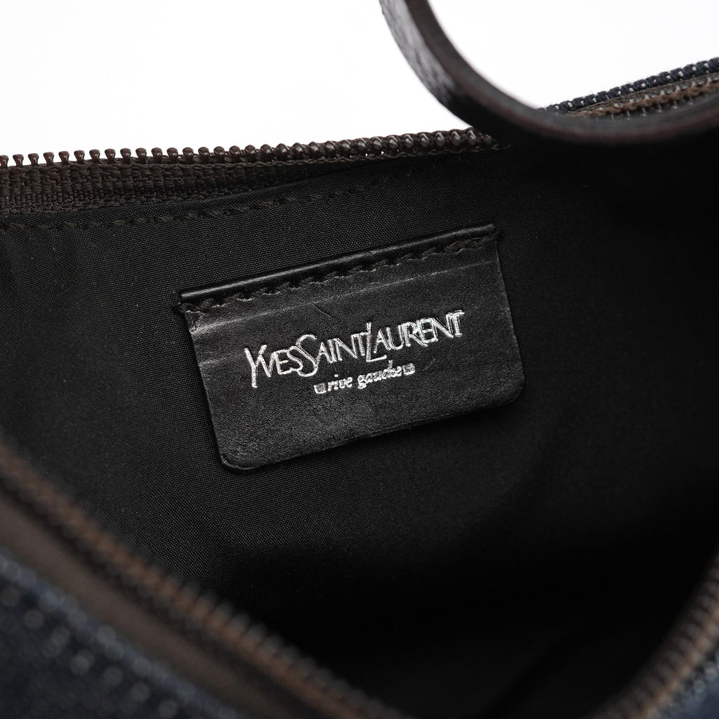 Navy Denim Mini Hobo Bag