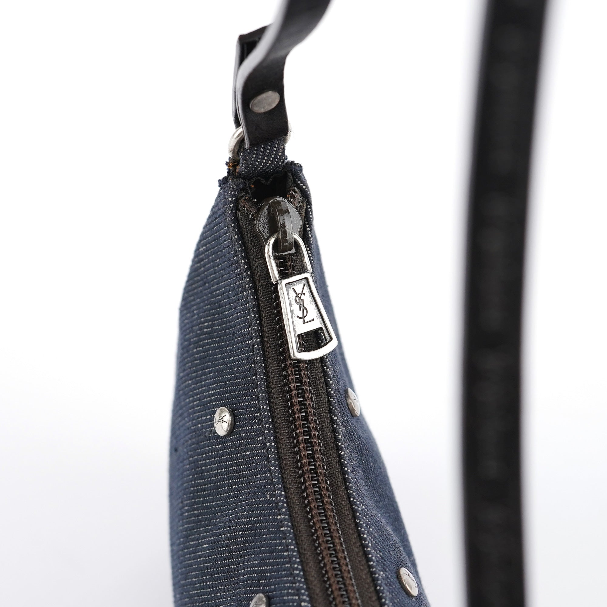 Navy Denim Mini Hobo Bag