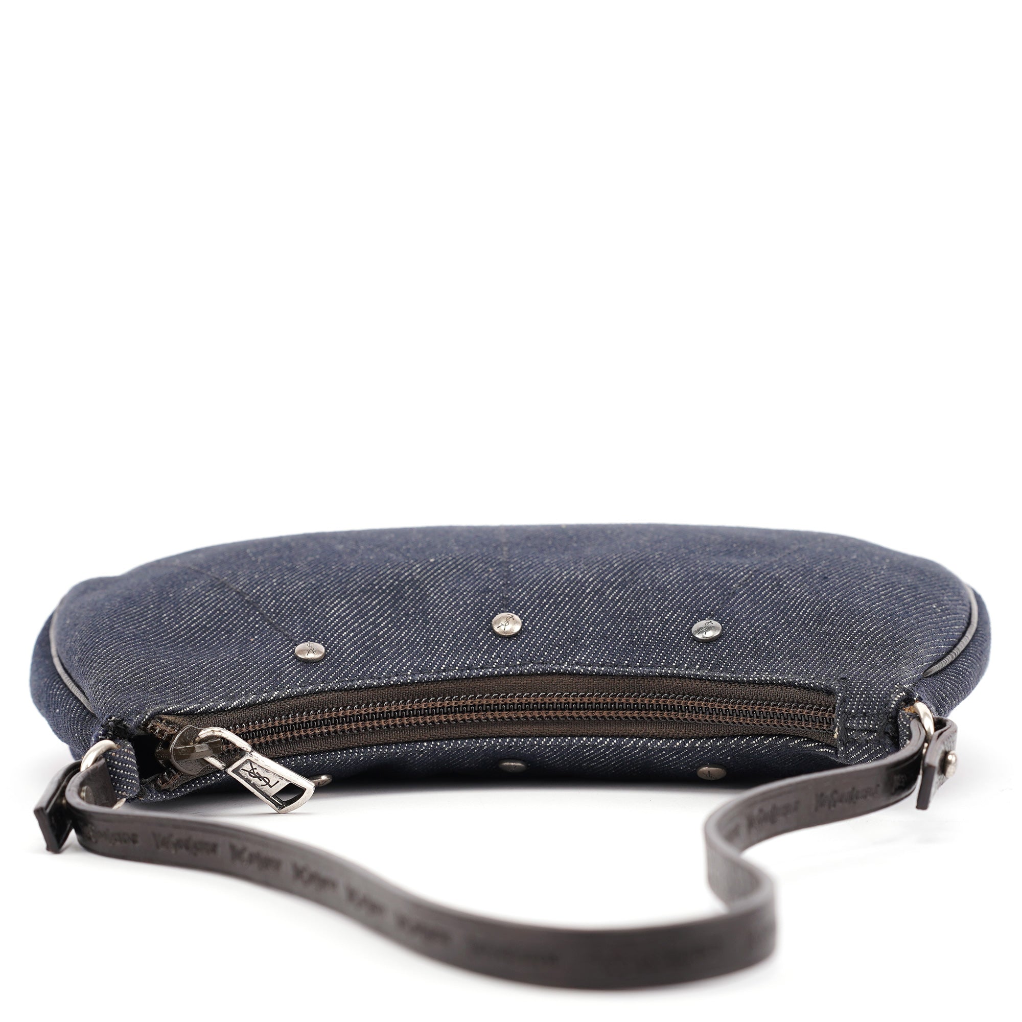 Navy Denim Mini Hobo Bag