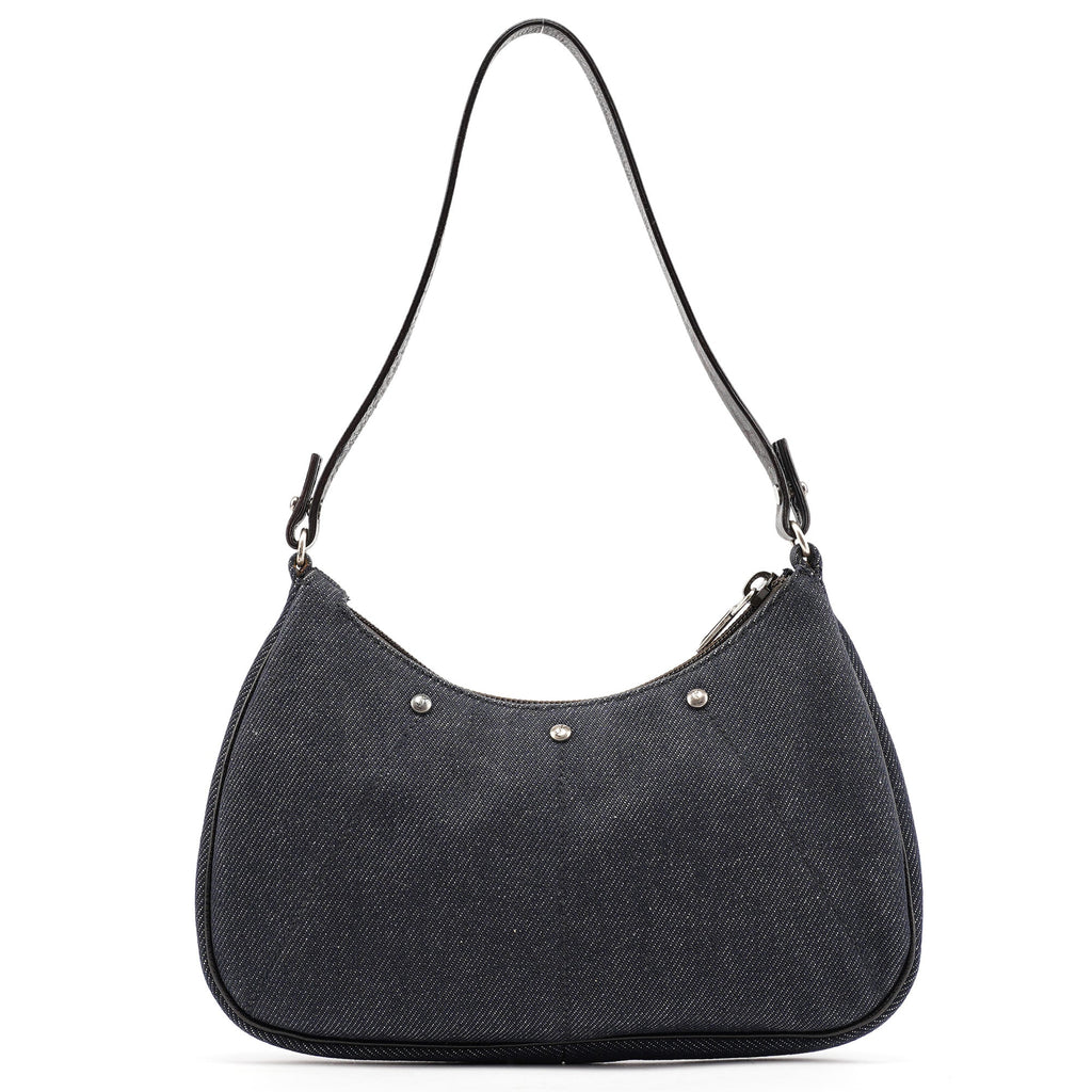 Navy Denim Mini Hobo Bag