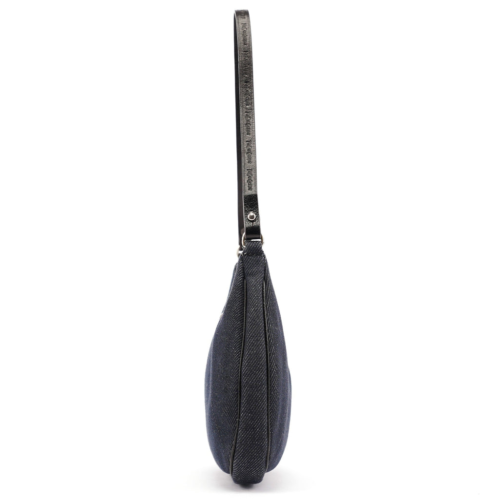 Navy Denim Mini Hobo Bag
