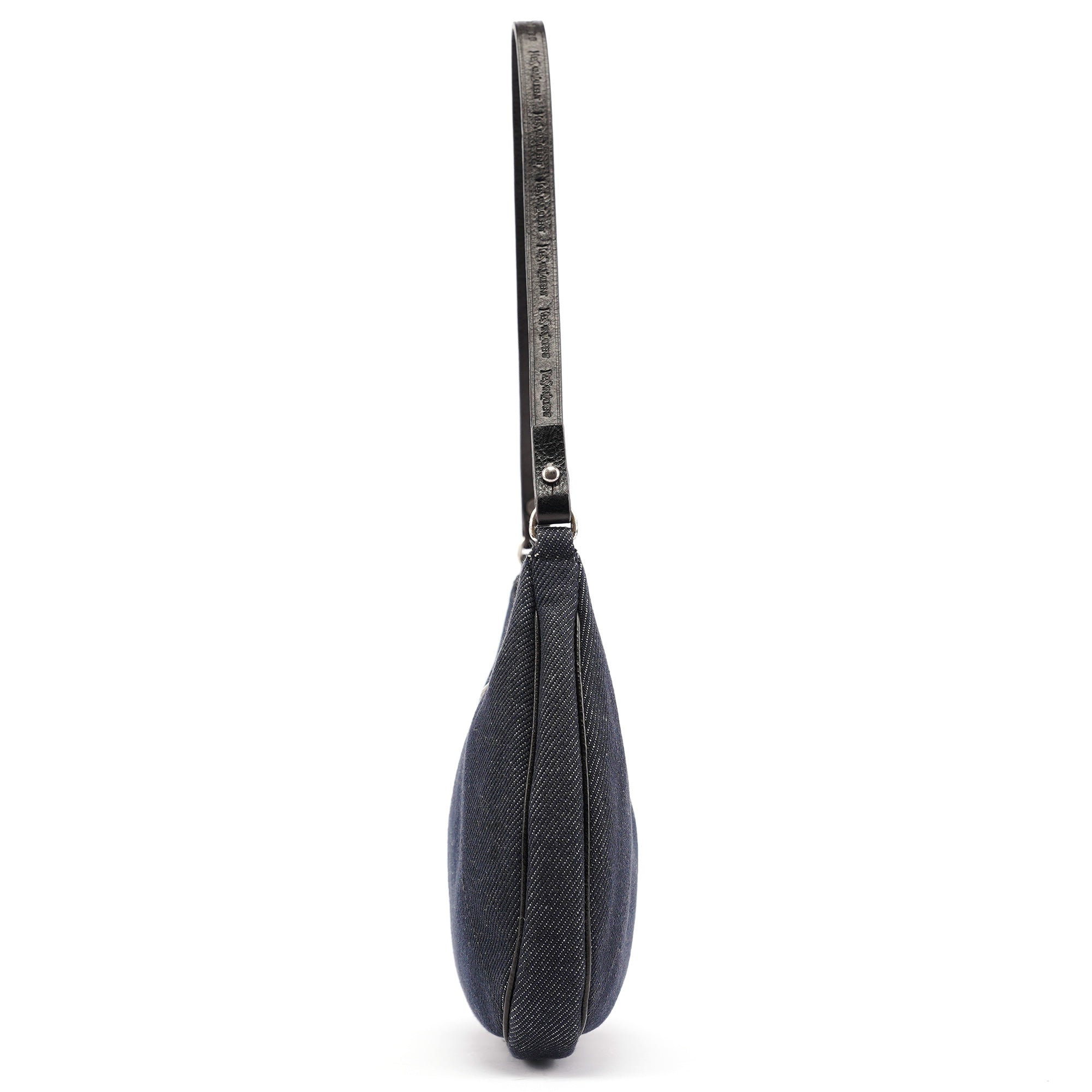 Navy Denim Mini Hobo Bag