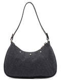 Navy Denim Mini Hobo Bag