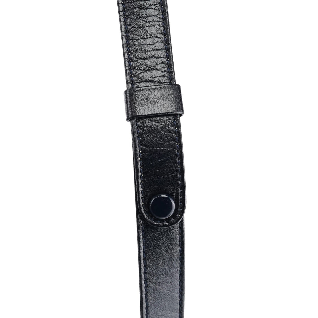 Navy Leather Shoulder Bag