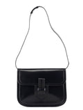 Navy Leather Shoulder Bag