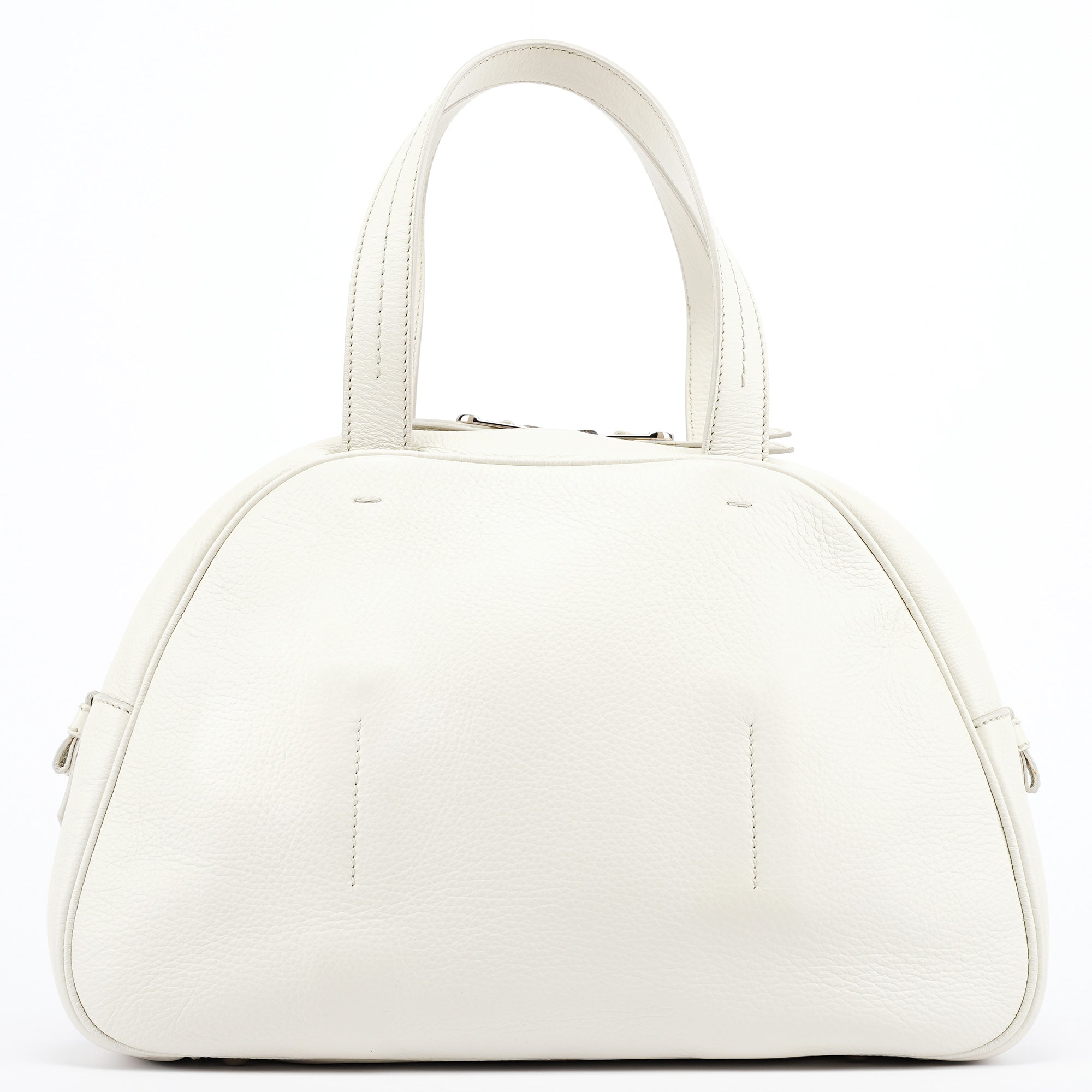 Off White Leather Bow Tote Bag