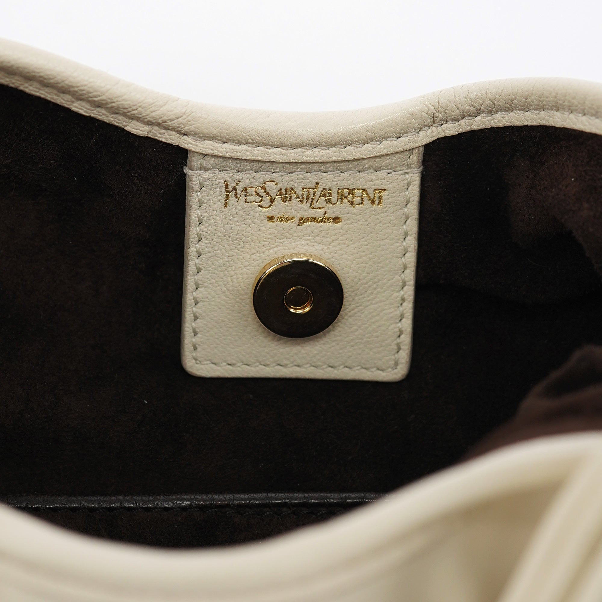 Off White Leather Saint Tropez Shoulder Bag
