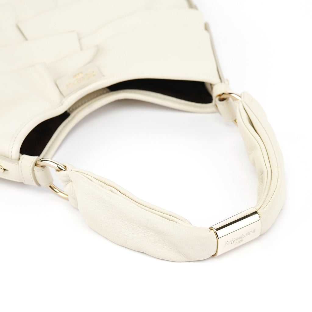Off White Leather Saint Tropez Shoulder Bag