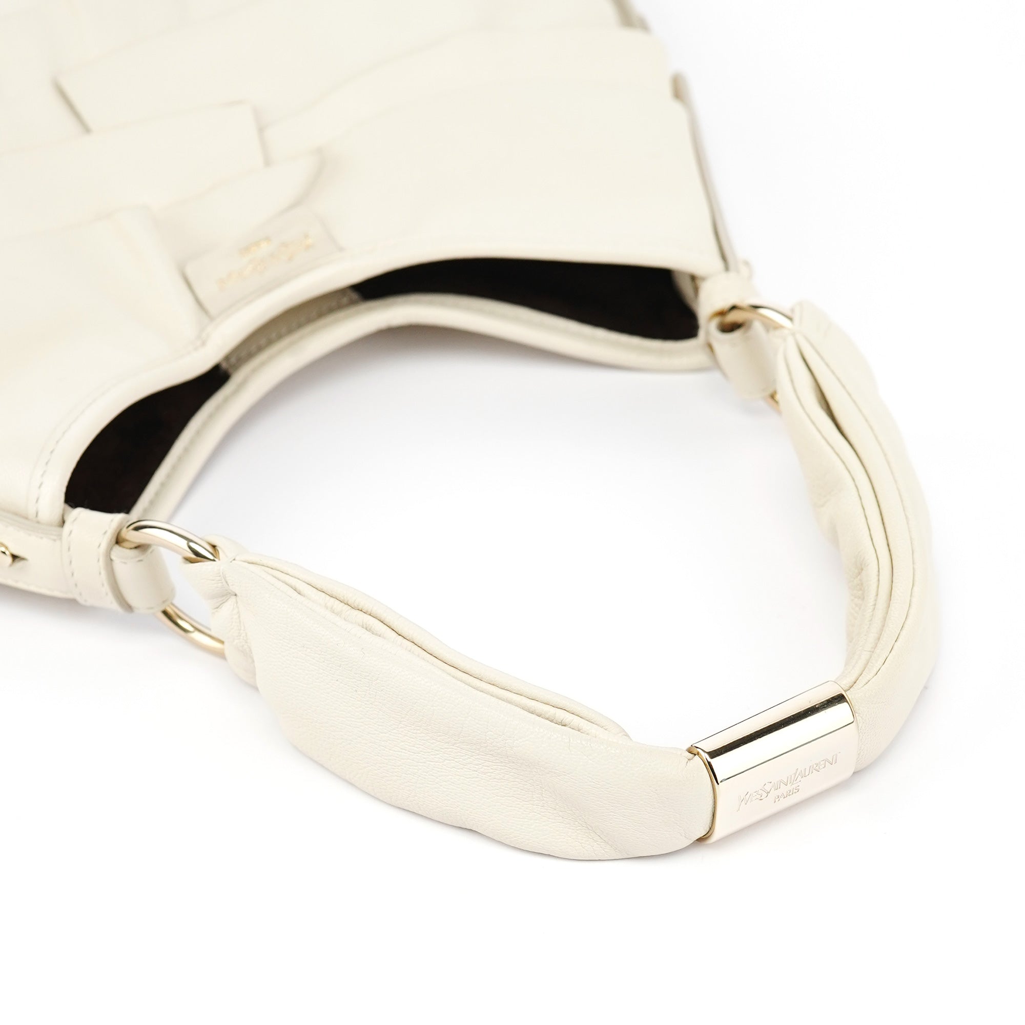 Off White Leather Saint Tropez Shoulder Bag