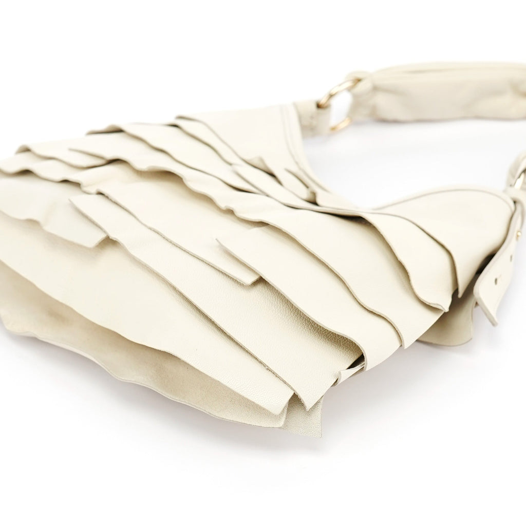 Off White Leather Saint Tropez Shoulder Bag