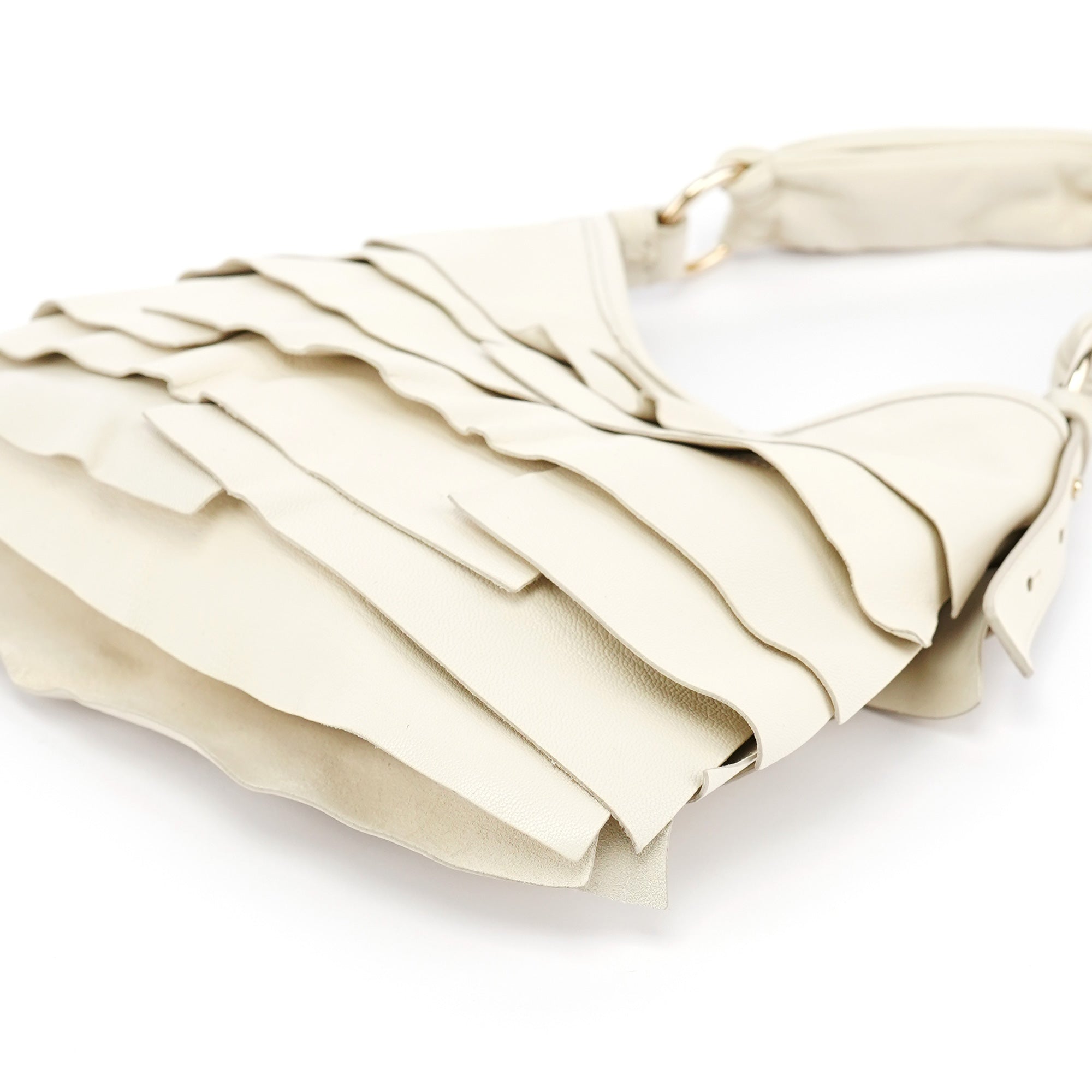 Off White Leather Saint Tropez Shoulder Bag
