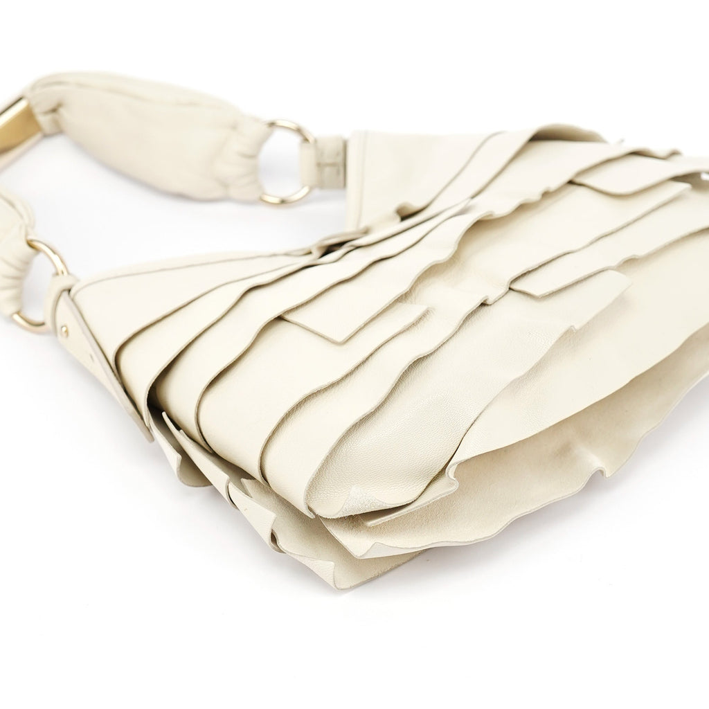 Off White Leather Saint Tropez Shoulder Bag