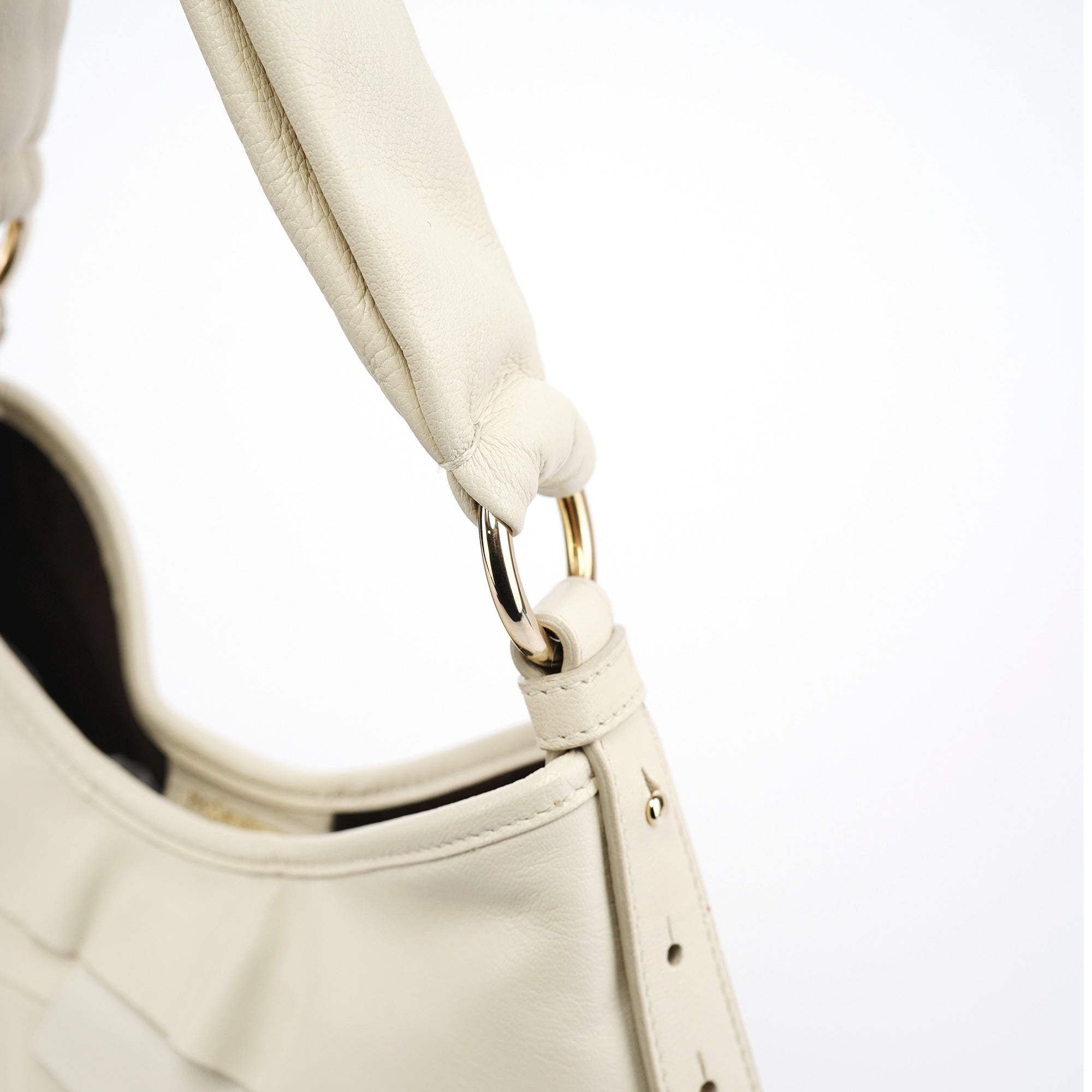 Off White Leather Saint Tropez Shoulder Bag