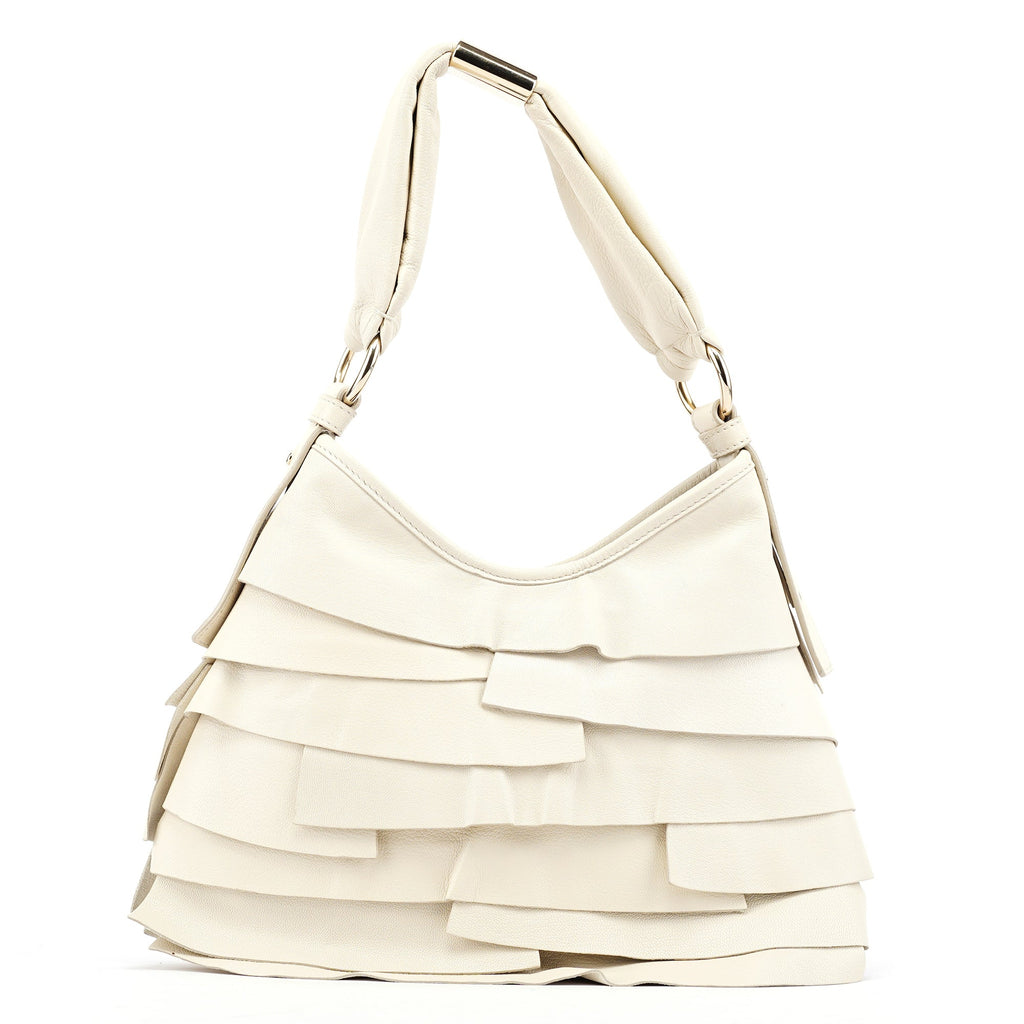 Off White Leather Saint Tropez Shoulder Bag