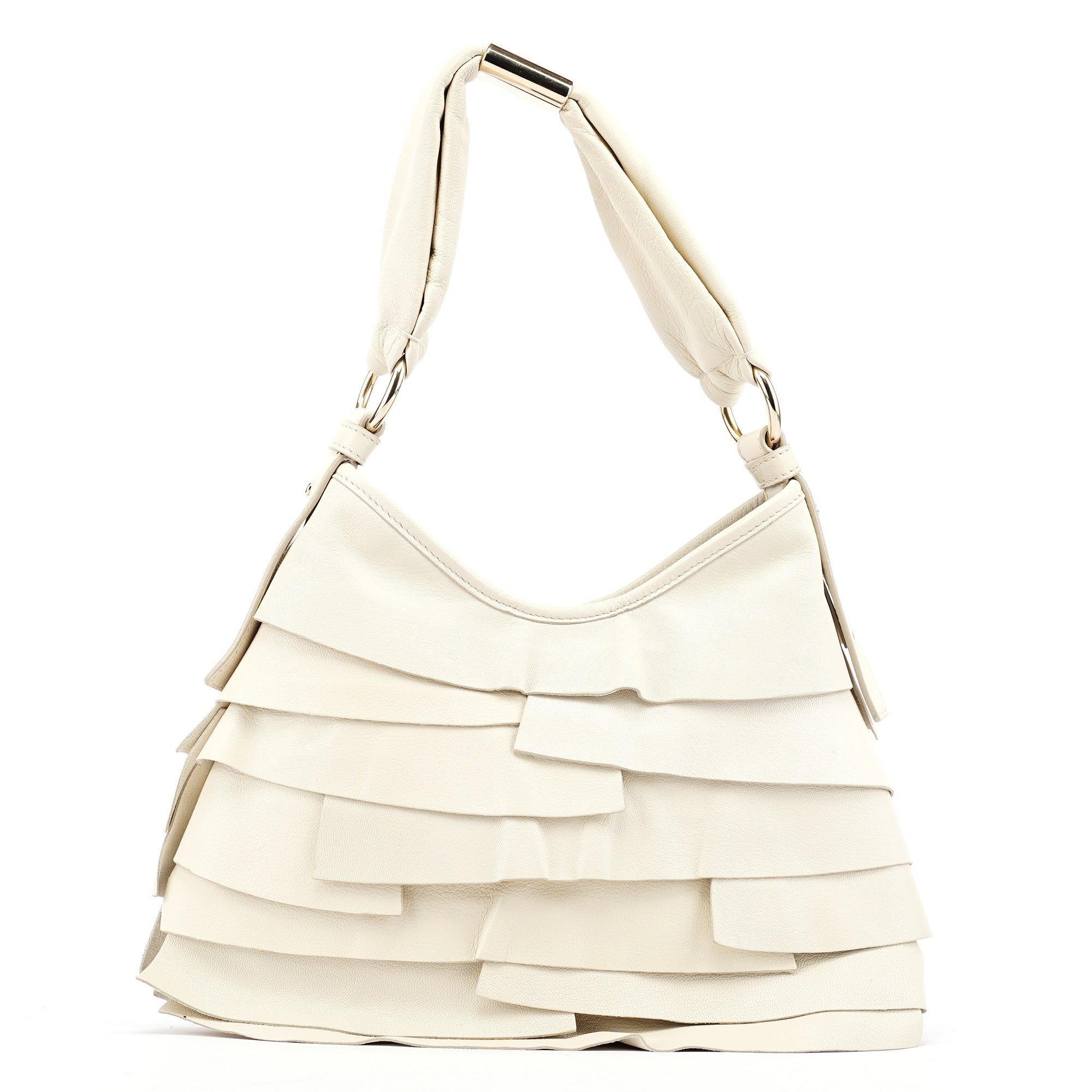 Off White Leather Saint Tropez Shoulder Bag