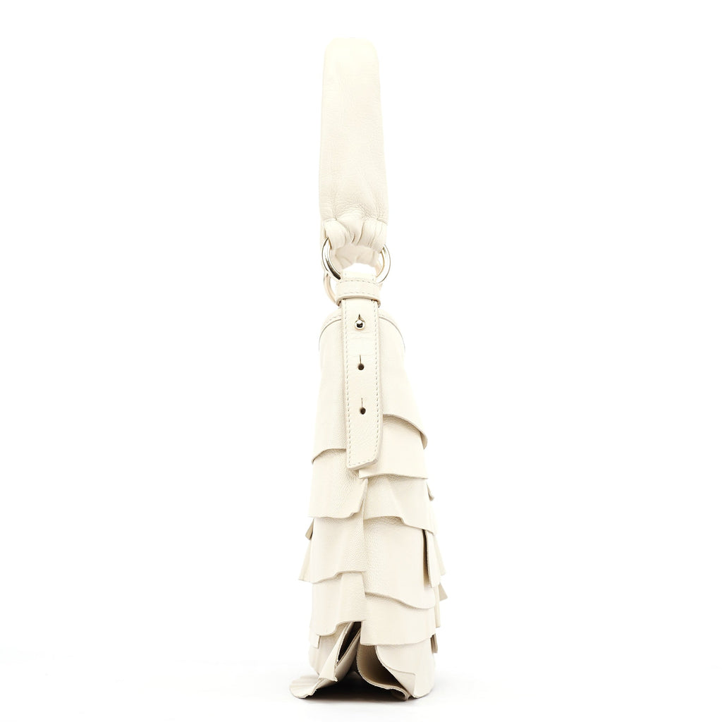 Off White Leather Saint Tropez Shoulder Bag