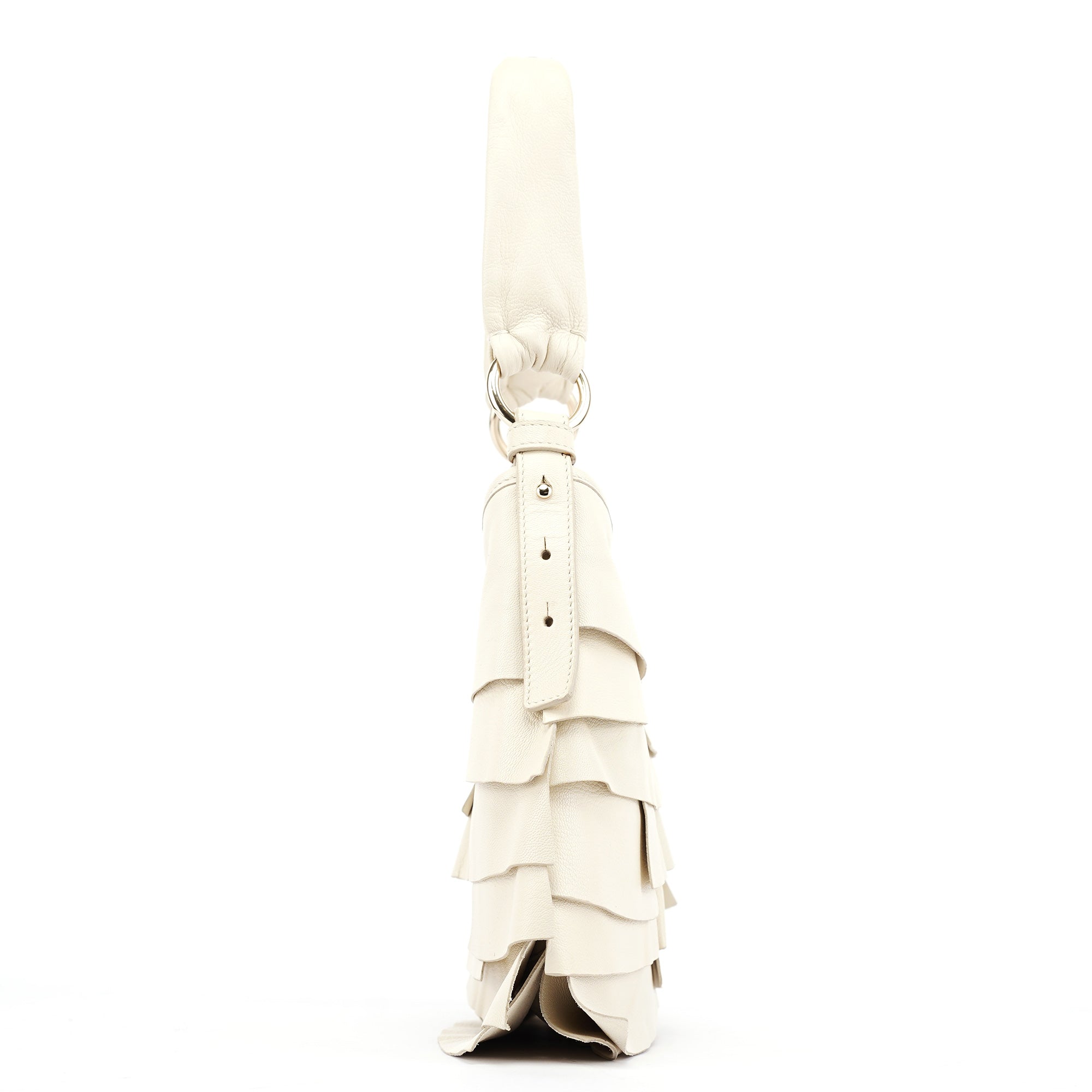 Off White Leather Saint Tropez Shoulder Bag