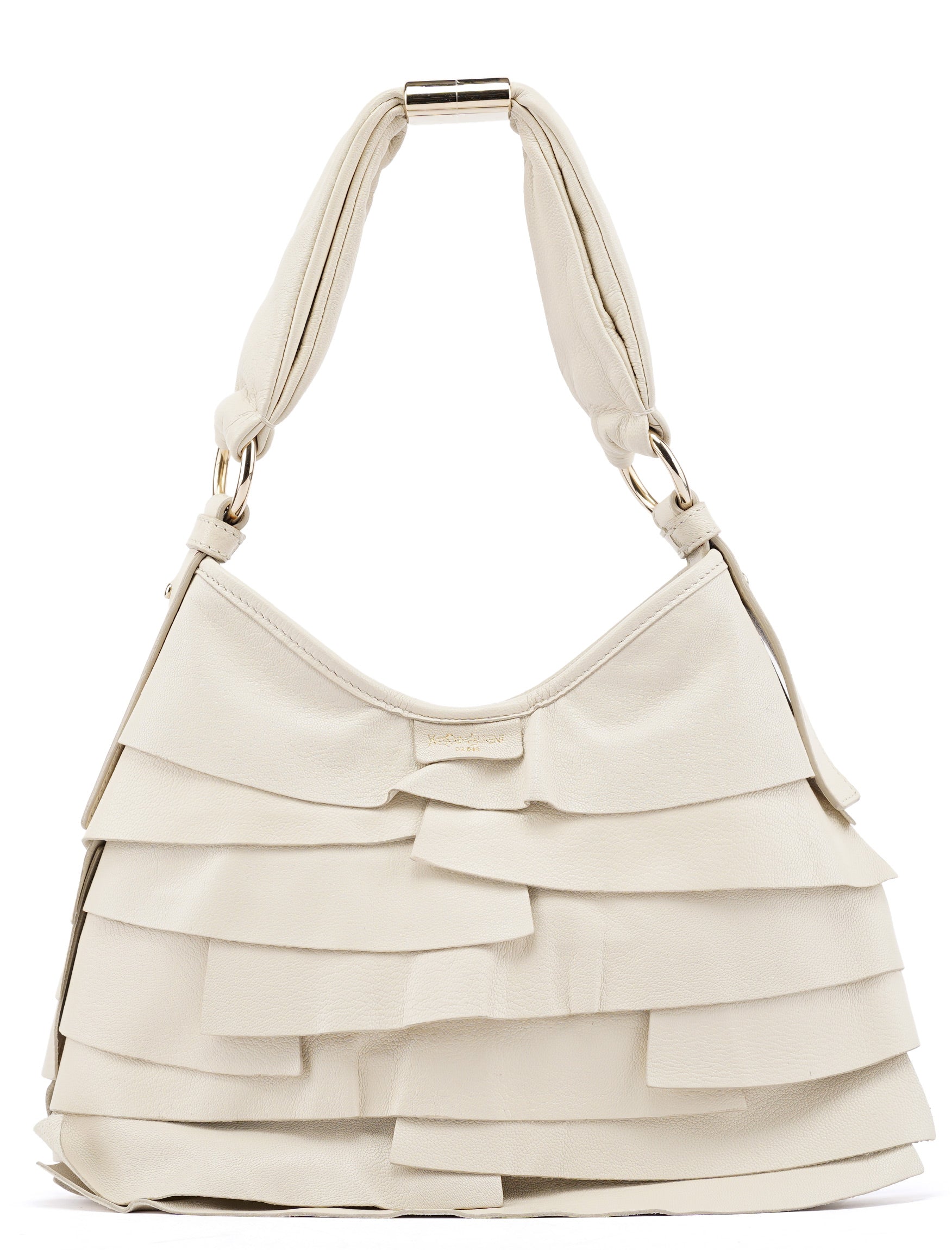 Off White Leather Saint Tropez Shoulder Bag