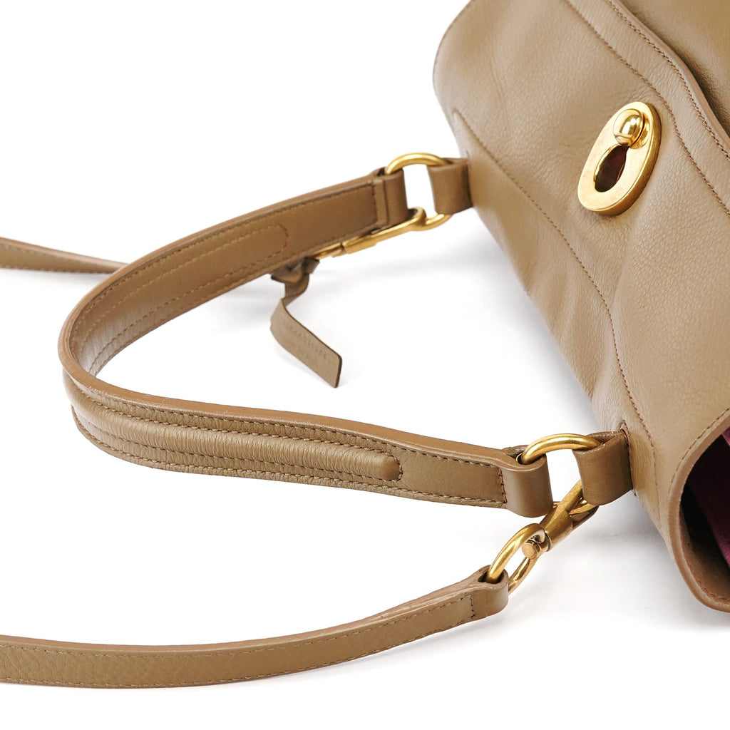 Olive Pink Leather Muse Two 2-Way Bag
