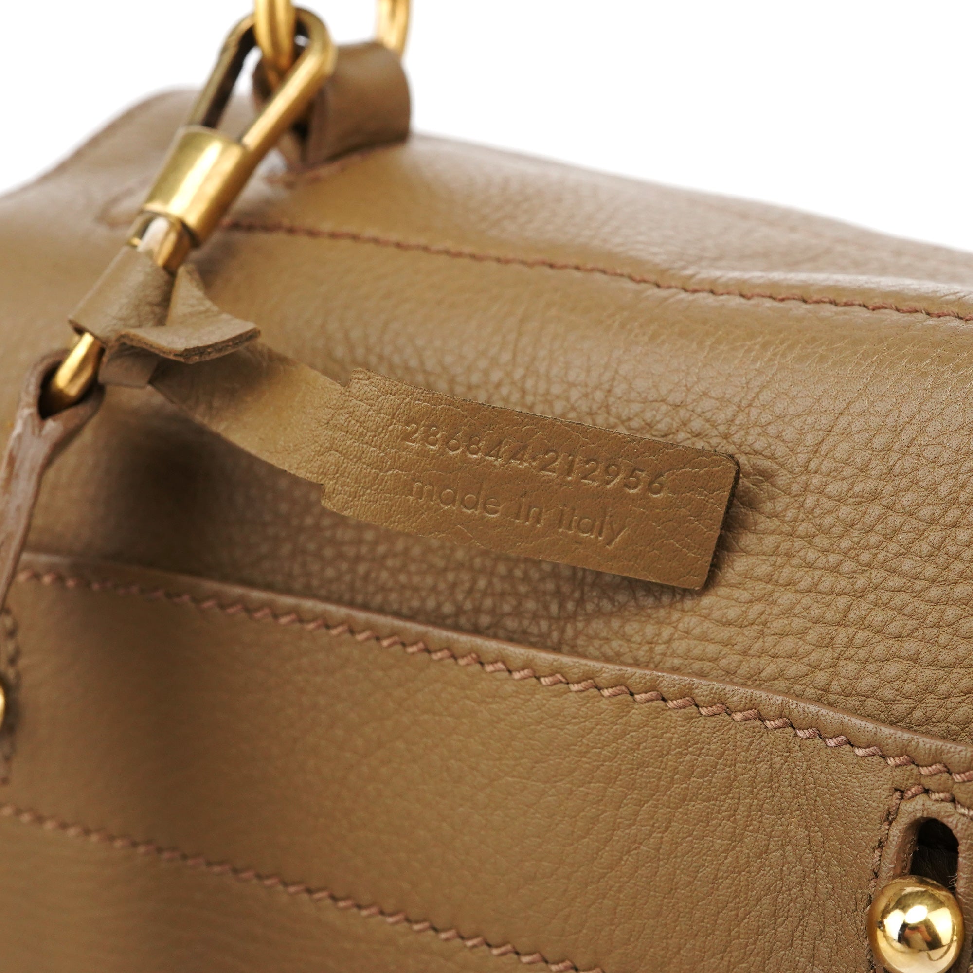 Olive Pink Leather Muse Two 2-Way Bag