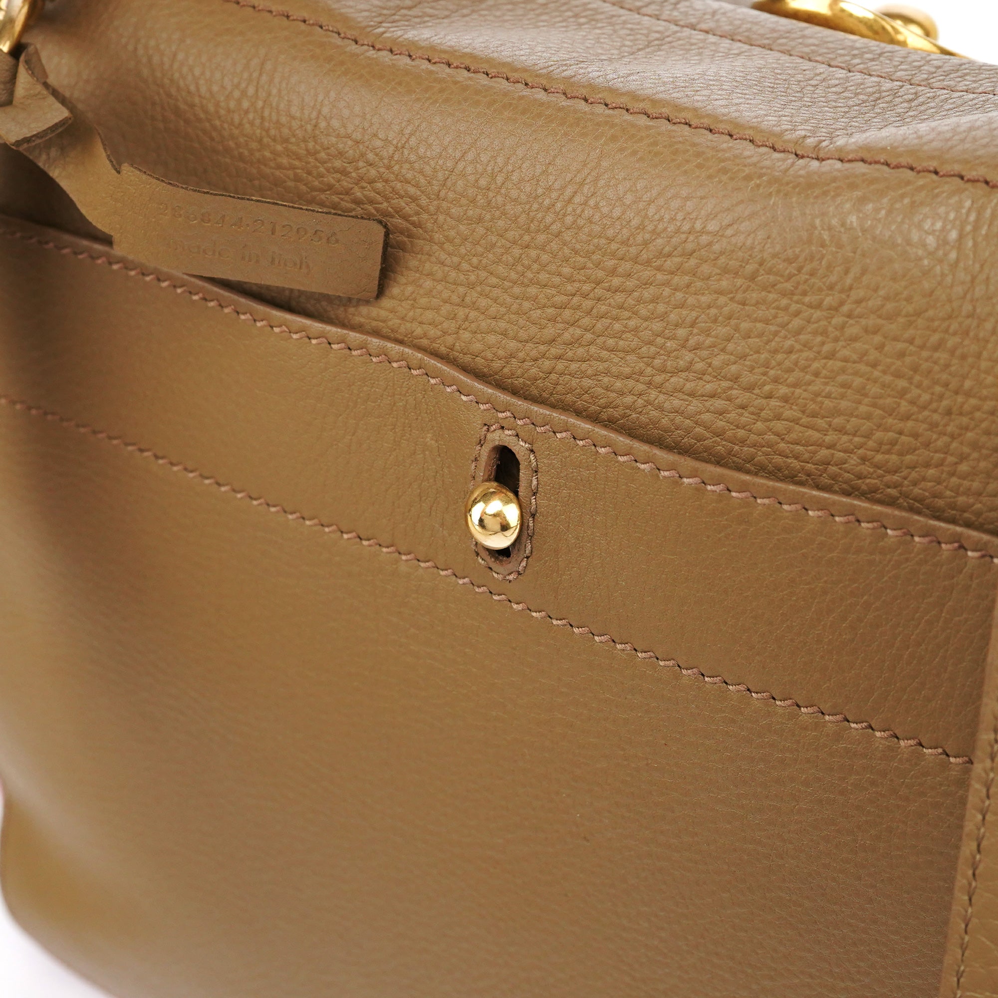 Olive Pink Leather Muse Two 2-Way Bag