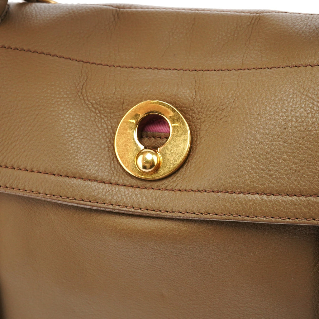 Olive Pink Leather Muse Two 2-Way Bag