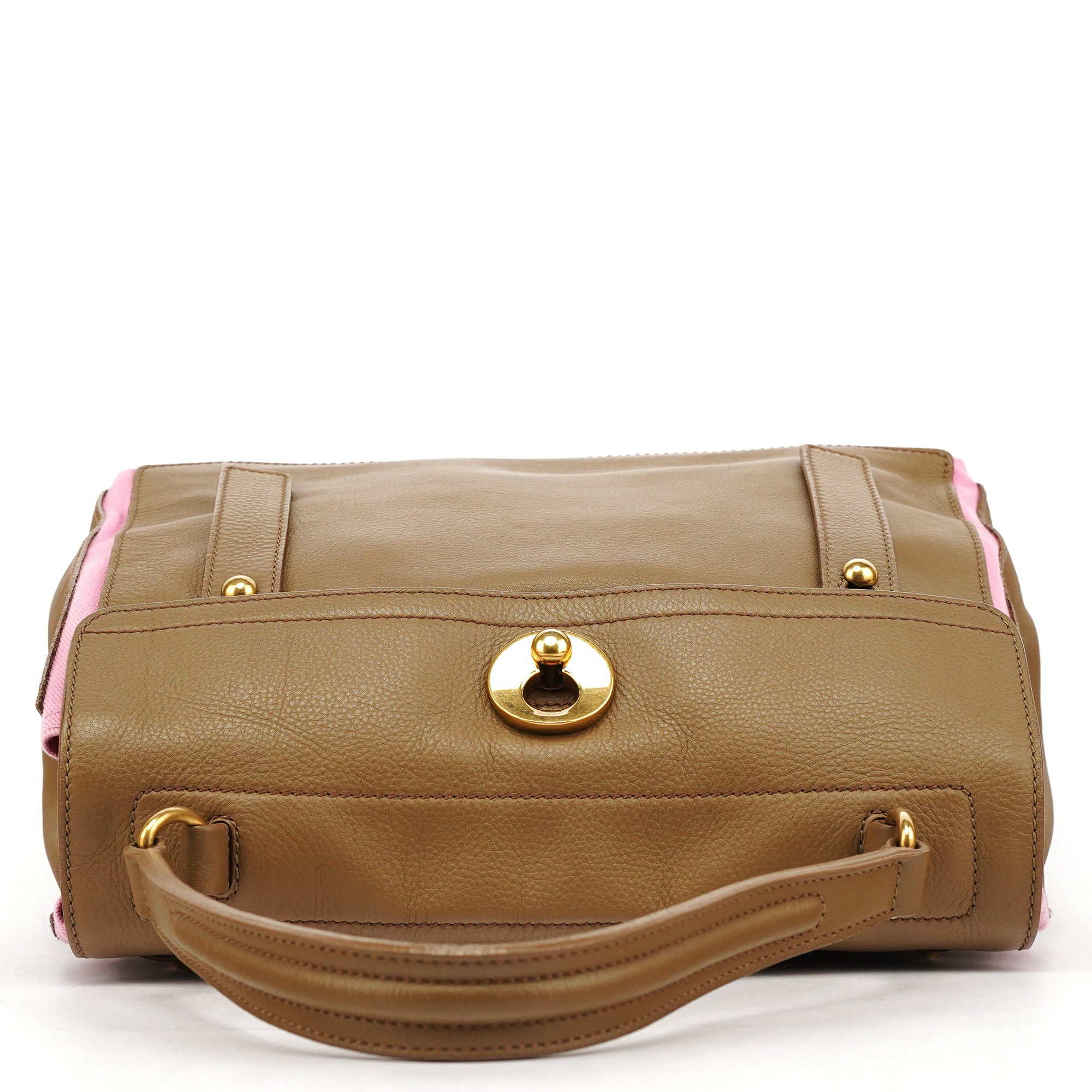 Olive Pink Leather Muse Two 2-Way Bag