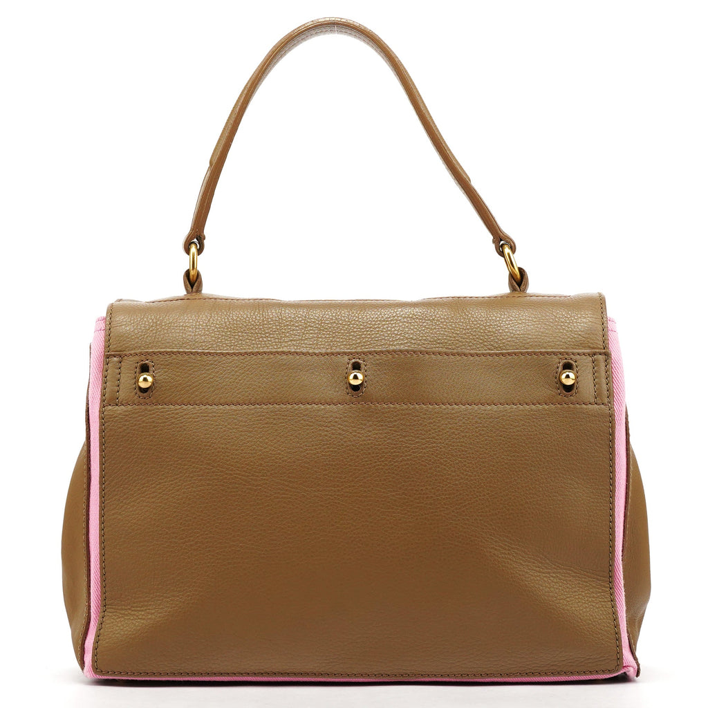 Olive Pink Leather Muse Two 2-Way Bag
